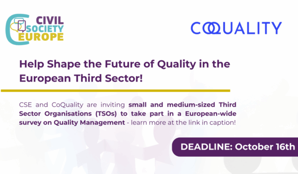 Help Shape the Future of Quality in the European Third Sector