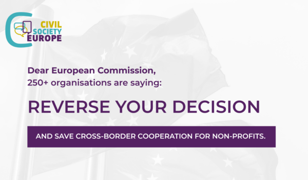 250+ Civil Society Organisations Call on the European Commission to Allow Cross-Border Collaboration for Non-Profits